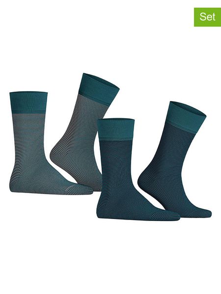 ESPRIT Skarpety (2 pary) "Allover" w kolorze morsko-szarym rozmiar: 43-46. Niebieskie skarpety Esprit, bez wzorów, ze splotem. Za 35.02 zł.