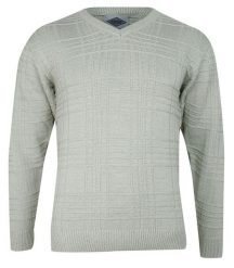 Sweter Jasny Beżowy w Serek, Dekolt V-neck, Elegancki -KINGS- Męski. Brązowe swetry rozpinane Kings, m, bez wzorów, z bawełny, bez kołnierzyka, bez ramiączek. Za 125.00 zł.