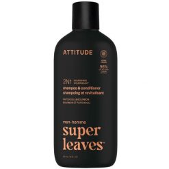 Attitude SUPER LEAVES, Szampon i odżywka do włosów 2w1 dla mężczyzn, odżywcze - Paczula i bourbon,. Szampony i pielęgnacja attitude. Za 66.69 zł.
