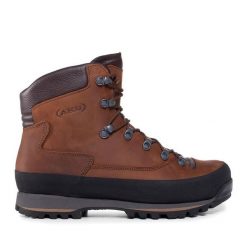 Trekkingi Aku. Brązowe botki sznurowane Aku, bez wzorów, z gore-texu, bez obcasa, bez zapięcia. Za 1,349.00 zł.