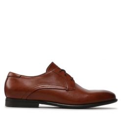 Półbuty Lasocki. Brązowe eleganckie półbuty Lasocki, bez wzorów, bez obcasa, bez zapięcia. Za 199.99 zł.