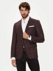 Boss Marynarka H-Hutson-224 50521645 Bordowy Slim Fit. Czerwone garnitury Boss, do pracy, m, bez wzorów, z wełny, biznesowe. Za 1,799.00 zł.