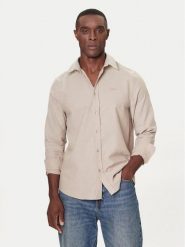 Guess Koszula M5BH26 W1961 Beżowy Regular Fit. Brązowe koszule Guess, l, z aplikacjami, z bawełny, bez kołnierzyka, bez ramiączek. Za 249.99 zł.
