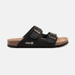 Sandały ergonomiczne DURTAL W ze skóry z podeszwą EVA i możliwością dopasowania. Czarne sandały Izas, ze skóry, bez zapięcia. W wyprzedaży za 265.17 zł.