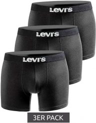 Bokserki majtki męskie Levi's Boxers 3-Pack. Czarne bokserki Levi's®, m, bez wzorów, z bawełny. Za 99.00 zł.