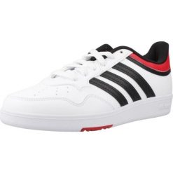 Buty ADIDAS HOOPS 4.0 J Biały. Białe buty turystyczne Adidas, bez wzorów, z materiału, bez zapięcia, na fitness i siłownię. Za 207.90 zł.