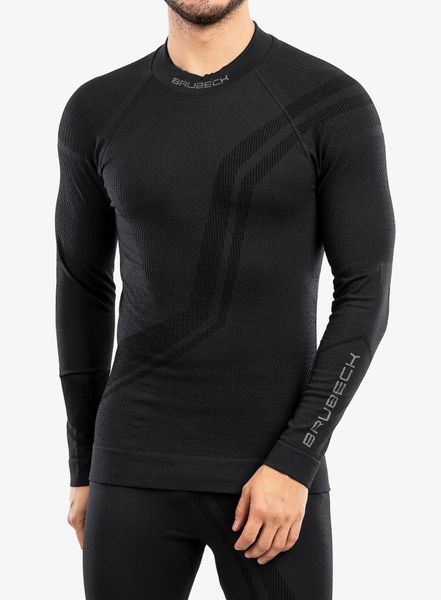 Bluza termoaktywna męska Brubeck Thermo Wool by Pustelnik. Czarne bielizna termoaktywna Brubeck, m, bez wzorów, z dzianiny, bez ramiączek, narciarskie. Za 252.99 zł.