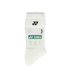 Skarpety sportowe Yonex Long 19256. Białe skarpetki sportowe YONEX, bez wzorów, z bawełny. Za 89.00 zł.