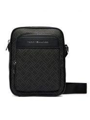 Tommy Hilfiger Saszetka Th Flag Monogram Mini Reporter AM0AM14138 Czarny. Czarne saszetki i nerki Tommy Hilfiger, bez wzorów, ze skóry, bez dodatków. Za 369.99 zł.