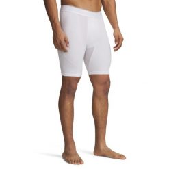 Szorty Under Armour HeatGear® Elite. Białe odzież kompresyjna Under Armour, l, bez wzorów, z elastanu, na fitness i siłownię. Za 210.80 zł.