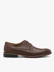 Brązowe casualowe półbuty ze skóry licowej. Brązowe eleganckie półbuty Brawo sp. z o.o., bez wzorów, ze skóry, bez obcasa, bez zapięcia. Za 479.99 zł.