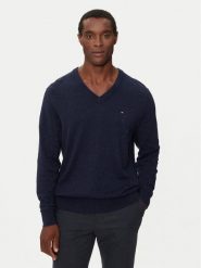 Tommy Hilfiger Sweter Pima Org Ctn MW0MW28047 Granatowy Regular Fit. Niebieskie swetry rozpinane Tommy Hilfiger, m, bez wzorów, z bawełny, bez kołnierzyka, bez ramiączek. Za 299.99 zł.