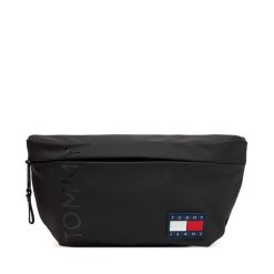 Saszetka nerka Tommy Jeans. Czarne saszetki i nerki Tommy Jeans, bez wzorów, z jeansu. Za 179.99 zł.