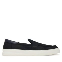 Półbuty Filling Pieces. Niebieskie eleganckie półbuty Filling Pieces, bez wzorów, bez obcasa, bez zapięcia. Za 919.99 zł.