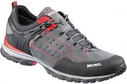 Buty turystyczne męskie Meindl Ontario Gore-Tex. Czerwone buty turystyczne MEINDL, bez wzorów, z gore-texu, bez zapięcia, trekkingowe, gore-tex. Za 819.49 zł.