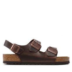 Birkenstock Milano LE Sandały unisex brązowe. Brązowe sandały Birkenstock, bez zapięcia. Za 449.99 zł.