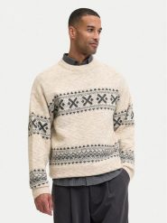 Jack & Jones Sweter Blumax 12286244 Beżowy Relaxed Fit. Brązowe swetry rozpinane Jack & Jones, l, bez wzorów, z syntetyku, bez kołnierzyka, bez ramiączek. Za 219.99 zł.