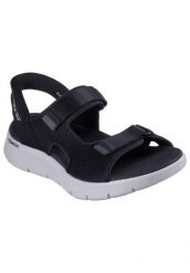 Sandały SKECHERS SLIP-INS GO WALK FLEX Czarny. Czarne sandały Skechers, z materiału, bez zapięcia. Za 296.99 zł.