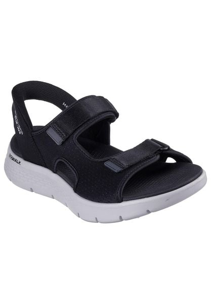 Sandały SKECHERS SLIP-INS GO WALK FLEX Czarny. Czarne sandały Skechers, z materiału, bez zapięcia. Za 296.99 zł.