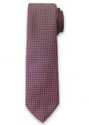 Krawat Męski w Drobne Kwadraciki, Figury Geometryczne - 6 cm - Alties, Różowy. Czerwone krawaty i muchy Alties, bez wzorów, z tkaniny. Za 49.00 zł.