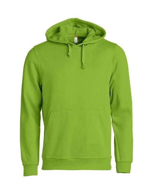 Clique Basic Hoody bluza z kapturem unisex, materiał antymech – light green. Zielone bluzy z kapturem CLIQUE, xl, bez wzorów, z bawełny, z kapturem. Za 172.75 zł.