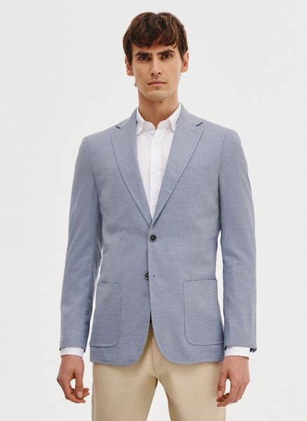 PAKO LORENTE – Niebieska marynarka męska. Niebieskie garnitury Pako Lorente, na co dzień, m, bez wzorów, z elastanu. Za 299.99 zł.