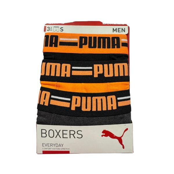 Bokserki męskie Puma BASIC BRAND ELASTIC 3-PACK 93545711. Bokserki Puma, m, bez wzorów, z elastanu. Za 149.19 zł.