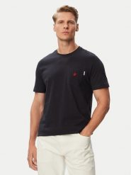Beverly Hills Polo Club T-Shirt P-SS26M-TS414000 Granatowy Regular Fit. Niebieskie koszulki polo Beverly Hills Polo Club, m, bez wzorów, z bawełny, bez kołnierzyka, bez ramiączek. Za 129.99 zł.