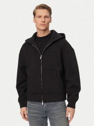 Calvin Klein Bluza LV04RE218G Czarny Relaxed Fit. Czarne bluzy CALVIN KLEIN, m, bez wzorów, z syntetyku, bez kaptura. Za 649.99 zł.