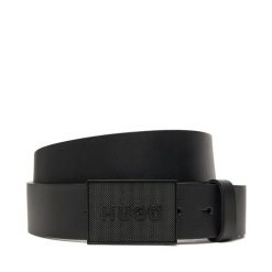 Pasek Męski HUGO. Czarne paski Hugo, bez wzorów. Za 239.99 zł.