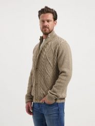 TRAVELIN' Kardigan w kolorze khaki rozmiar: XL. Brązowe swetry rozpinane Travelin', xl, bez wzorów, bez kołnierzyka, bez ramiączek. Za 304.99 zł.