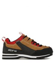 Alpina Trekkingi Royal Vibram 627F-3 Beżowy. Brązowe buty trekkingowe Alpina, bez wzorów, ze skóry, bez zapięcia. Za 429.99 zł.
