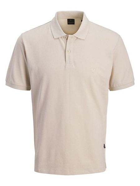 Jack & Jones Koszulka polo "Blaweston" w kolorze beżowym rozmiar: XL. Brązowe koszulki polo Jack & Jones, xl, bez wzorów, z bawełny, bez kołnierzyka, bez ramiączek. Za 84.21 zł.