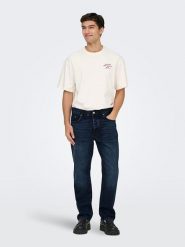 ONLY & SONS Dżinsy - Straight fit - w kolorze granatowym rozmiar: W29/L30. Niebieskie jeansy Only & Sons, l. Za 139.95 zł.