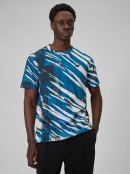 4F T-shirt regular z nadrukiem męski - multikolor XXL. T-shirty 4F, m, bez wzorów, z materiału, bez kołnierzyka, bez ramiączek. Za 99.99 zł.