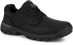 Męskie półbuty czarne skórzane CATERPILLAR CAT THRESHOLD LOW. Czarne eleganckie półbuty CATerpillar, bez wzorów, z materiału, bez obcasa, bez zapięcia. Za 319.00 zł.