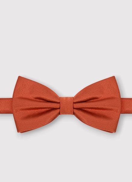 PAKO LORENTE – Gładka mucha męska w kolorze pomarańczowym. Brązowe krawaty i muchy Pako Lorente, bez wzorów, z poliesteru. Za 99.99 zł.