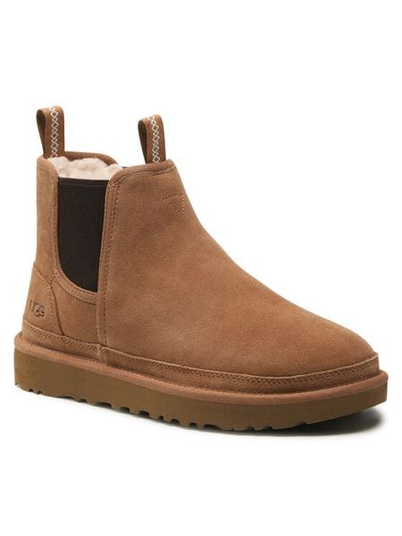 Ugg Sztyblety M Neumel Chelsea 1121644 Brązowy. Brązowe botki sznurowane UGG, bez wzorów, ze skóry, bez obcasa, bez zapięcia. Za 619.99 zł.