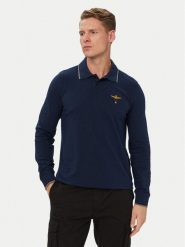 Aeronautica Militare Polo 262PO1653UP00082 Granatowy Regular Fit. Niebieskie koszulki polo Aeronautica Militare, l, bez wzorów, z bawełny, bez kołnierzyka, bez ramiączek. Za 344.99 zł.