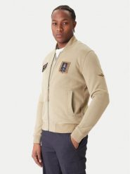 Aeronautica Militare Bluza 252FE2071UF00669 Khaki Regular Fit. Brązowe bluzy Aeronautica Militare, m, bez wzorów, z bawełny, bez kaptura. Za 989.99 zł.