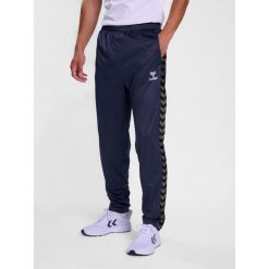 Spodnie dresowe polyesterowe Hummel Authentic. Niebieskie spodnie treningowe długie Hummel, m, bez wzorów, z dresówki. Za 193.50 zł.