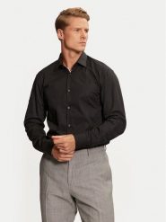 Hugo Koszula Koey 50524832 Czarny Regular Fit. Czarne koszule Hugo, m, bez wzorów, z bawełny, bez kołnierzyka, bez ramiączek. Za 219.99 zł.