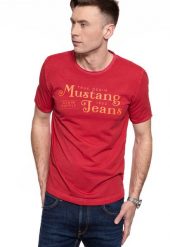 MĘSKI T-SHIRT MUSTANG ALEX C PRINT CPD 1009040 7202. T-shirty Mustang, m, bez wzorów, bez kołnierzyka, bez ramiączek. W wyprzedaży za 39.99 zł.
