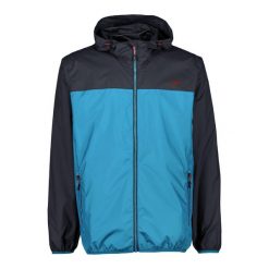 Kurtka przeciwdeszczowa z kapturem CMP. Niebieskie kurtki CMP, xl, bez wzorów, z kapturem. Za 423.50 zł.