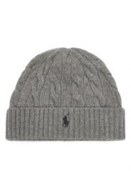 Polo Ralph Lauren Czapka 710B23668003 Szary. Szare czapki zimowe Polo Ralph Lauren, bez wzorów, z wełny. Za 519.99 zł.