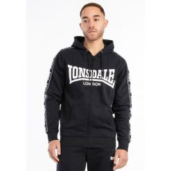 Klasyczny rozpinany sweatshirt z kapturem Lonsdale Bigton. Białe bluzy Lonsdale, m, bez wzorów, z kapturem. W wyprzedaży za 227.00 zł.