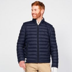 Kurtka do golfa męska Inesis CW900 Heatflex ciepła. Brązowe kurtki INESIS, na zimę, l, bez wzorów, z materiału, bez kaptura. W wyprzedaży za 169.99 zł.