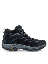 Merrell Trekkingi Moab 3 Mid Gtx J036243 Czarny. Czarne botki sznurowane Merrell, bez wzorów, ze skóry, bez obcasa, bez zapięcia. Za 799.99 zł.