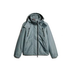 Kurtka przeciwdeszczowa z kapturem Superdry Mountain. Niebieskie kurtki Superdry, xl, bez wzorów, z materiału, z kapturem. Za 595.45 zł.