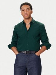 HUGO Koszula Kenno 50289499 Zielony Slim Fit. Zielone koszule Hugo, m, bez wzorów, z bawełny, bez kołnierzyka, bez ramiączek. Za 319.99 zł.